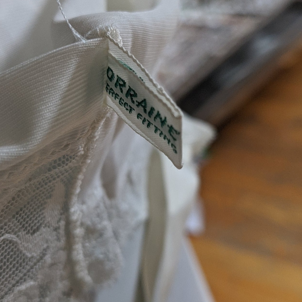 Retro vintage white full slip size 32 - Picture 6 of 6
